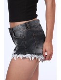 Guipure shorts, graphite L4 - Online store - Boutique